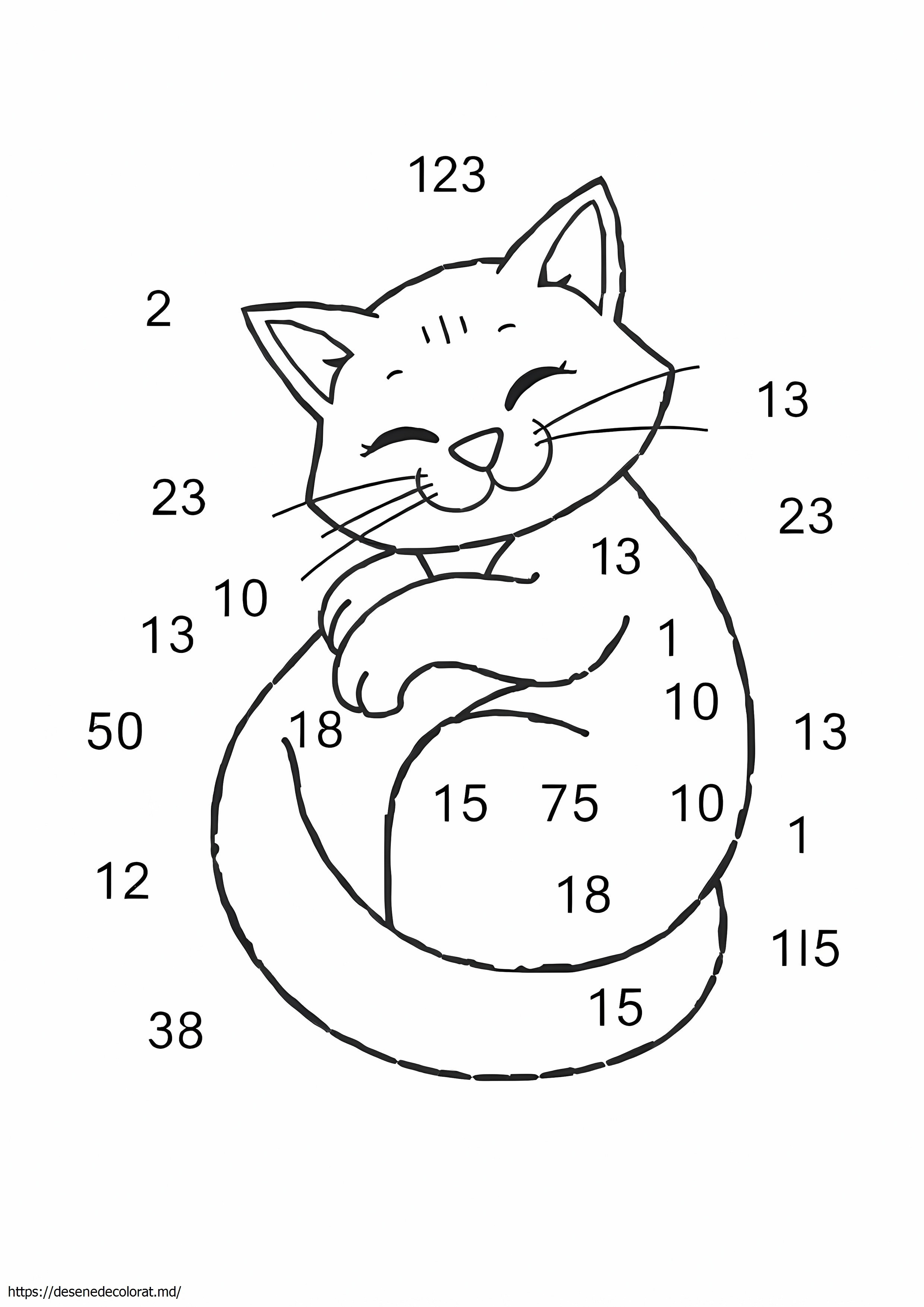 Colorează după număr cat