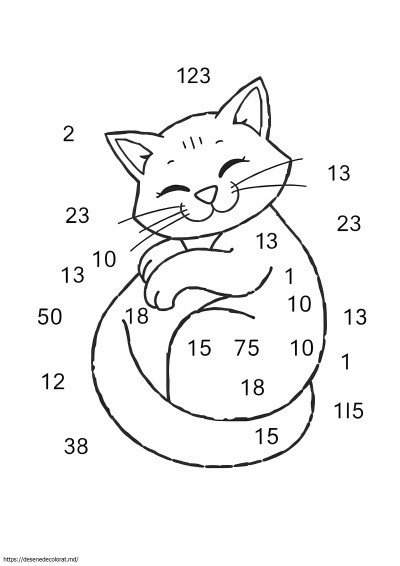 Colorează după număr cat