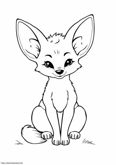 Drăguț pui de vulpe fennec