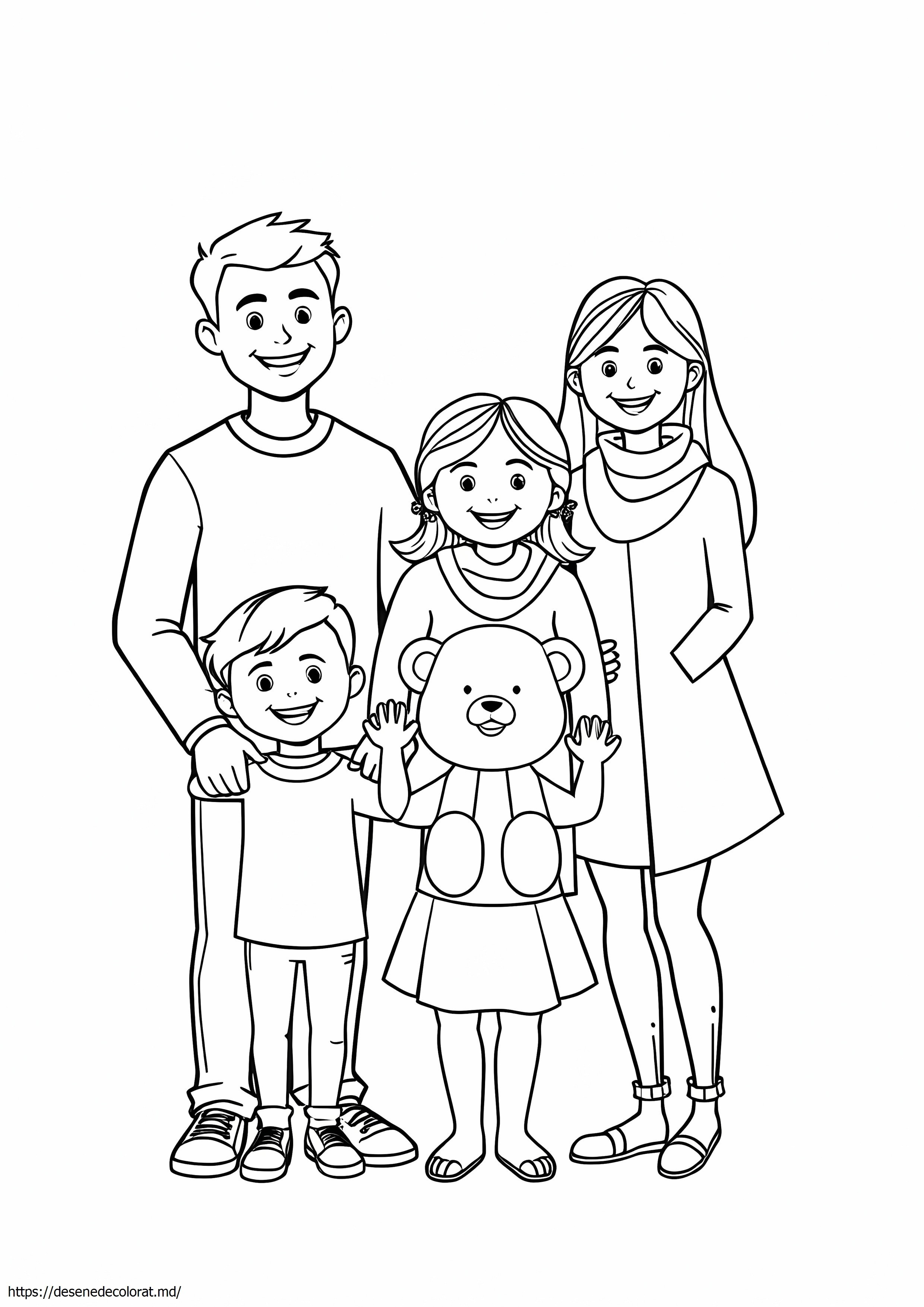 Desen animat cu imagine de familie