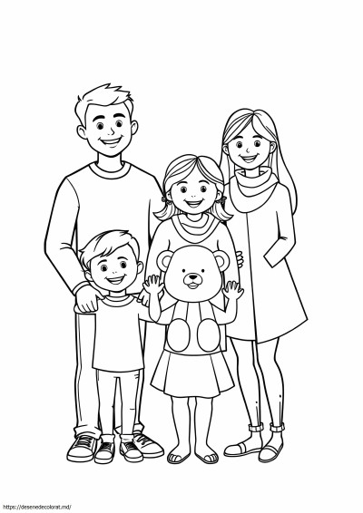 Desen animat cu imagine de familie