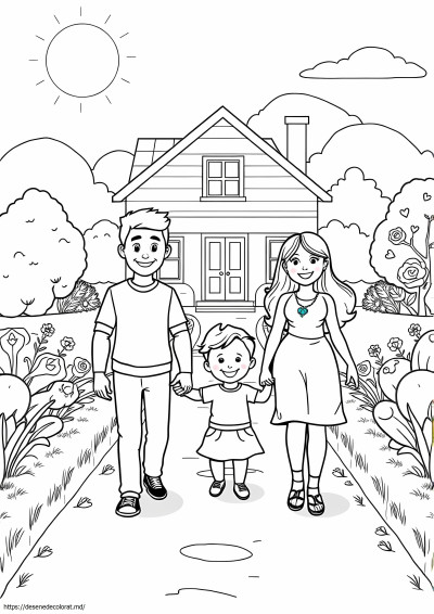 Familie fericită familie drăguță
