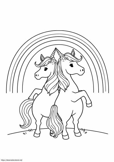 2 unicorn curcubeu