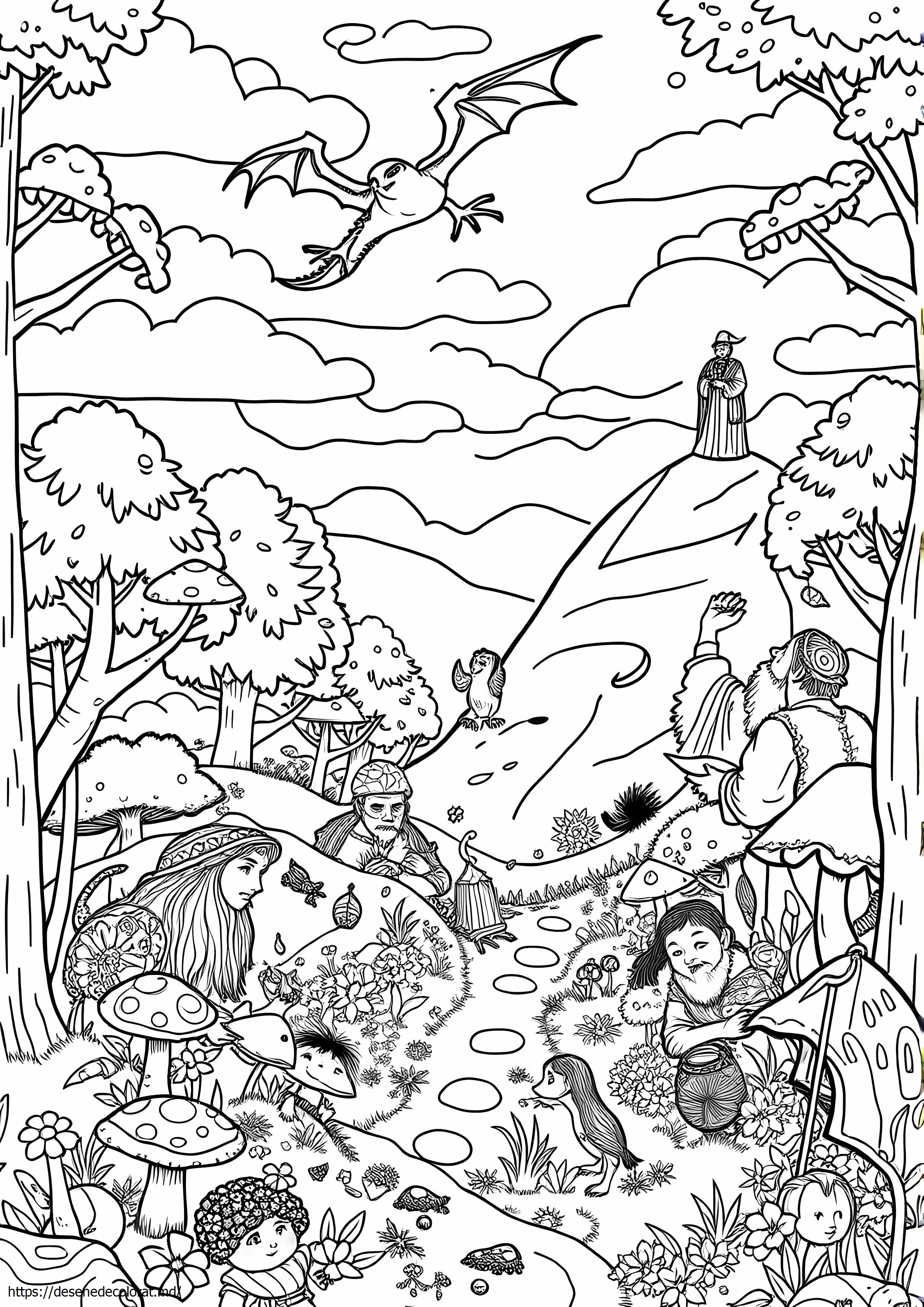 Un bestiar de pagini colorate Tolkien
