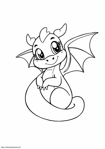 Dragon comic simplu abstract