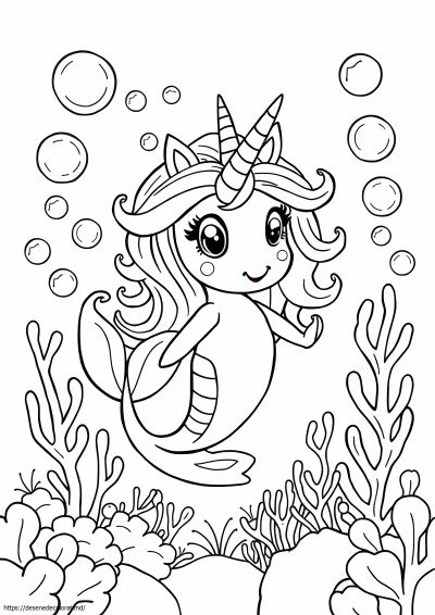 Adorabilă sirenă unicorn