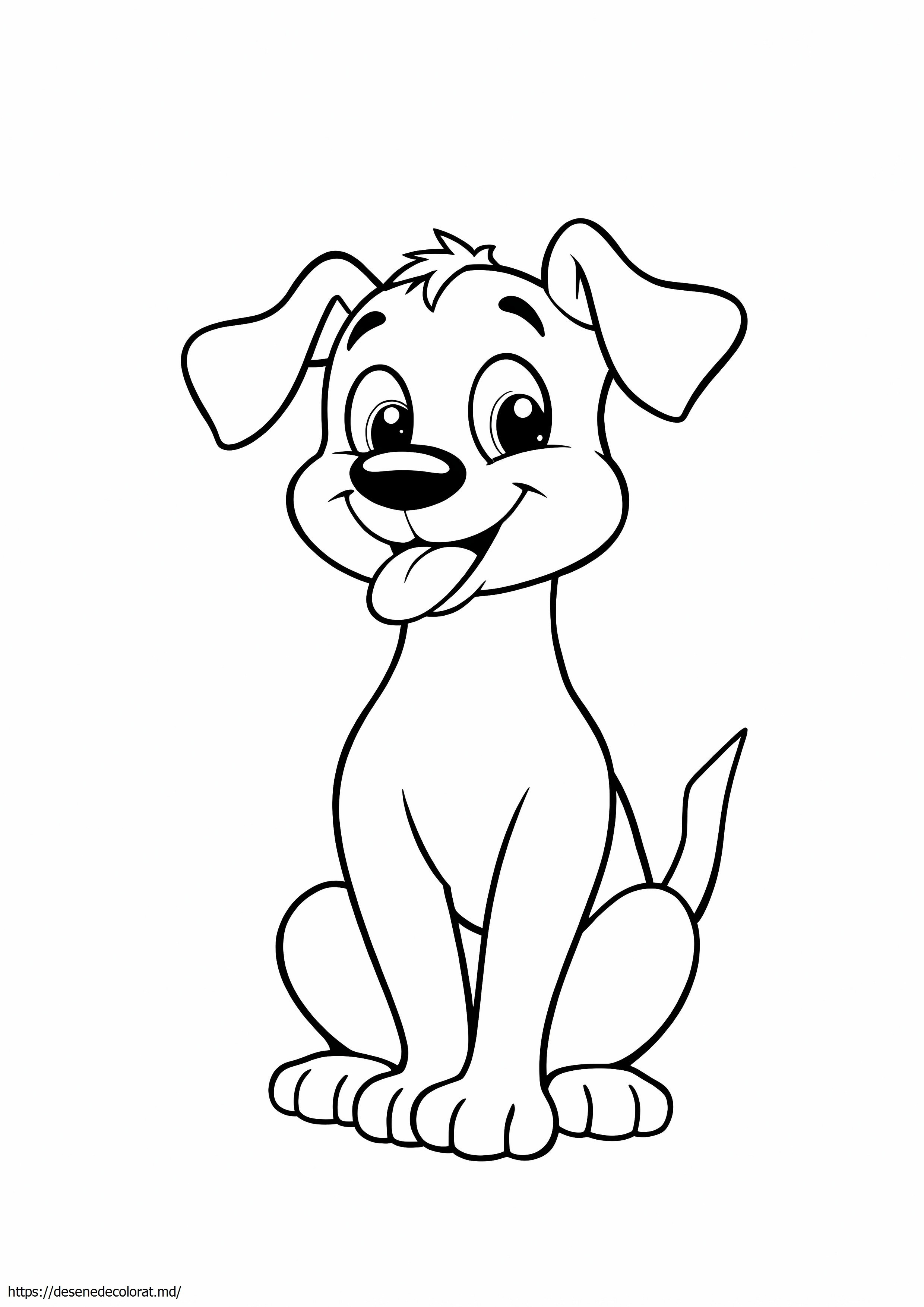 Câine drăguț din desene animate