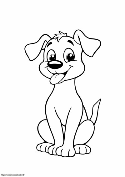 Câine drăguț din desene animate
