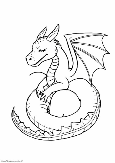 Dragon alb-negru