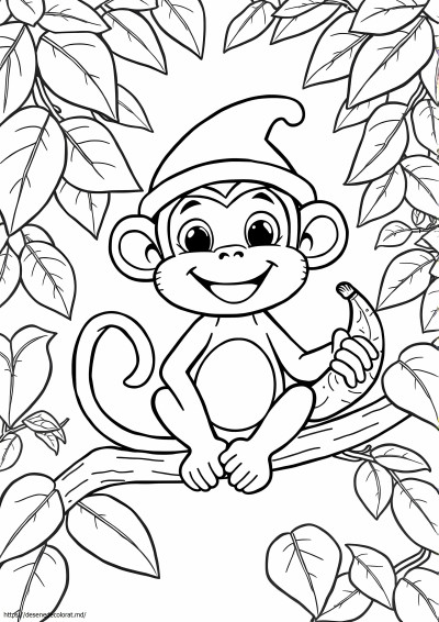 Drăguță maimuță din desene animate