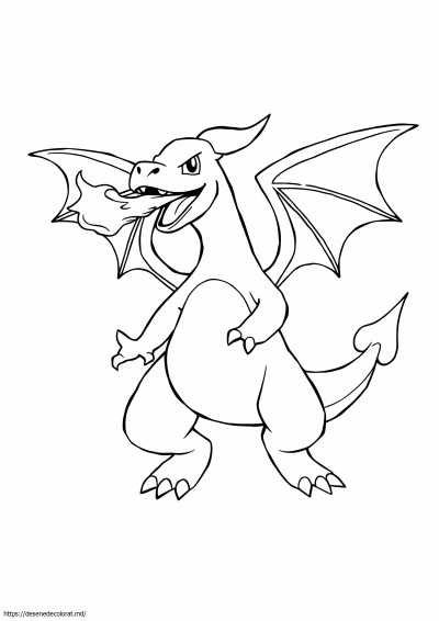 Charizard suflă foc