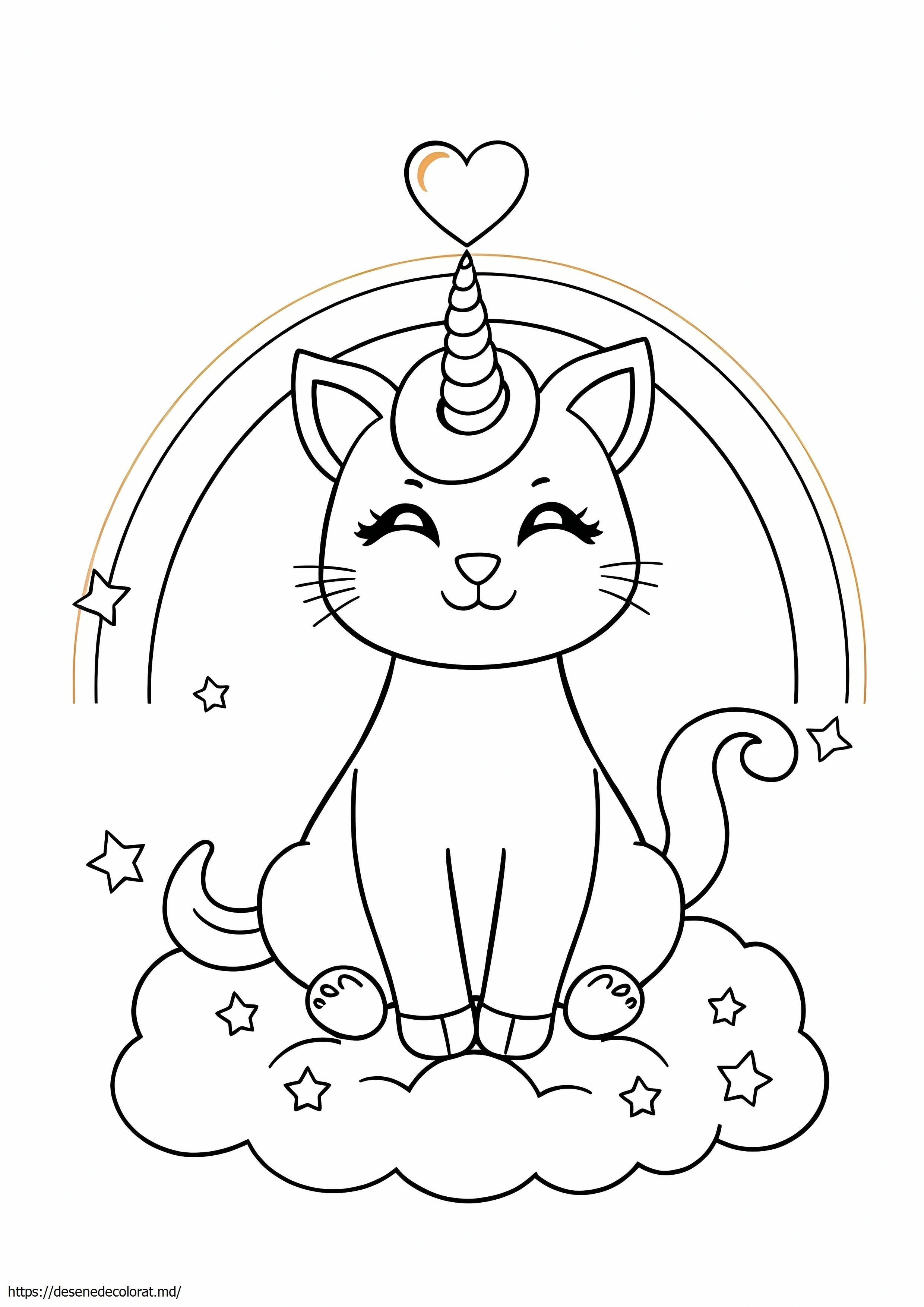 Drăguț pisică unicorn