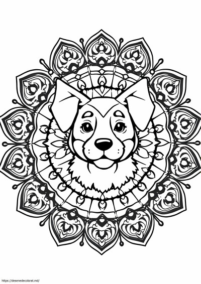 Mandala drăguță de câine