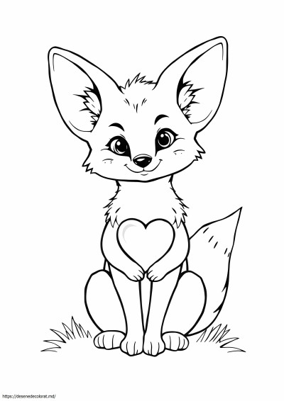 Drăguță fennec vulpe