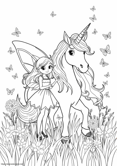 Zână și unicorn