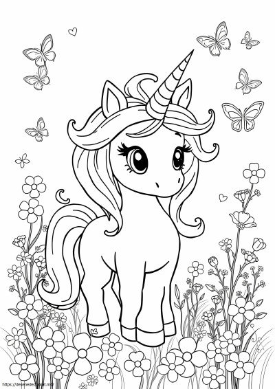 Zână adorabil drăguț unicorn