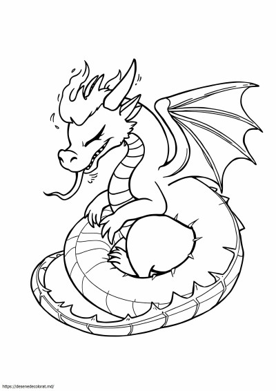 Dragon de foc realist