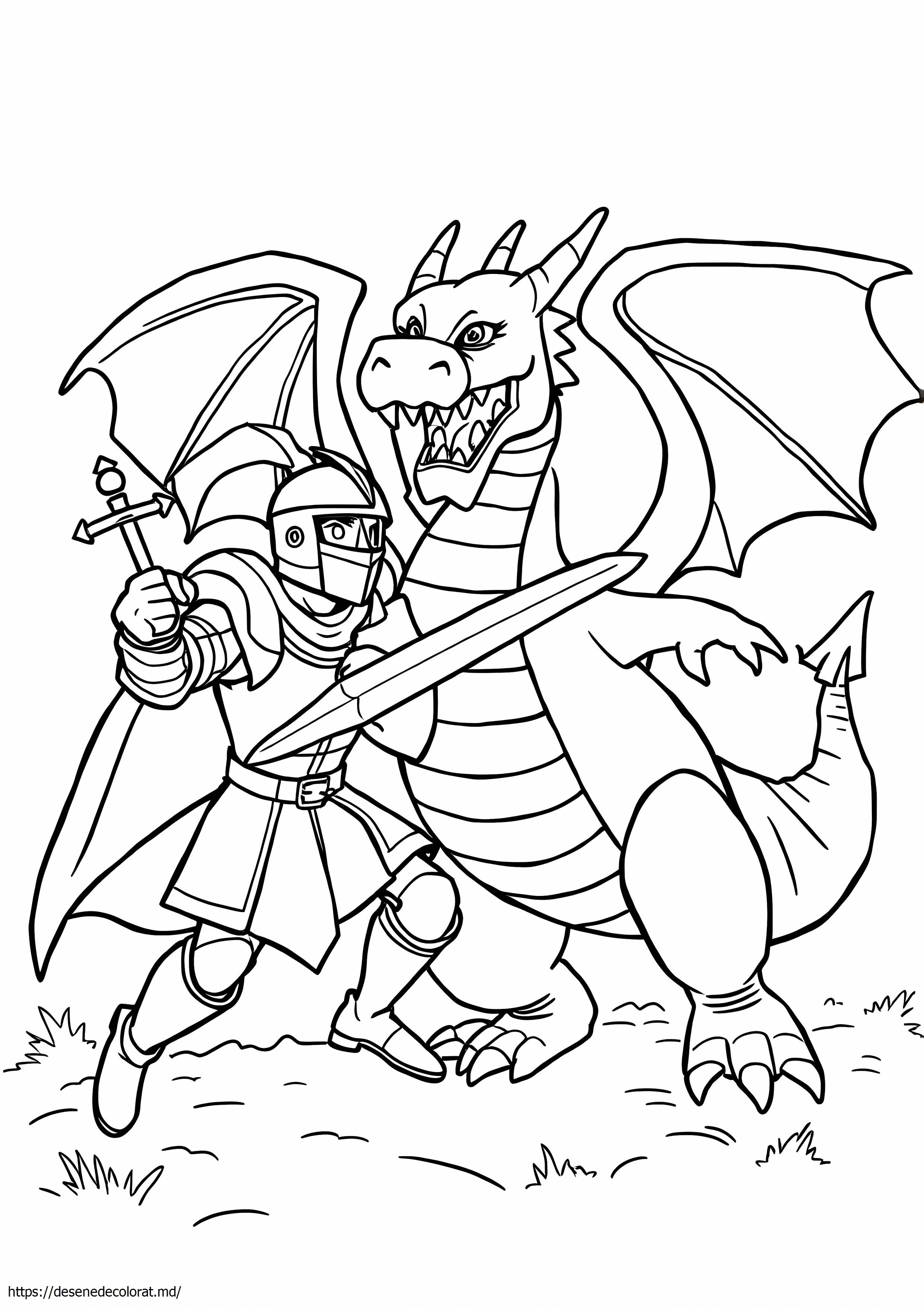 Cavaler luptă cu dragon