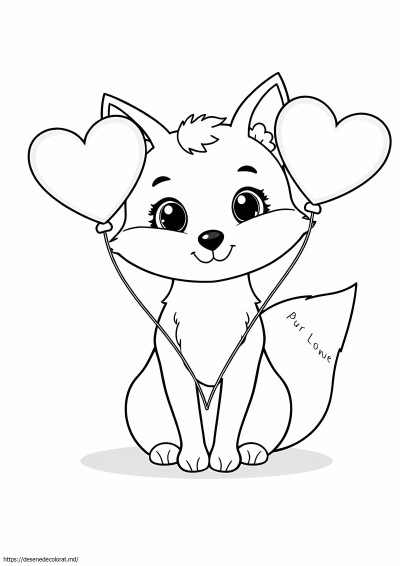 Drăguță kawaii vulpe