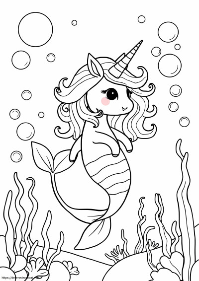 Imprimeu sirena unicorn