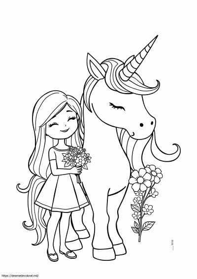 Unicorn și fată