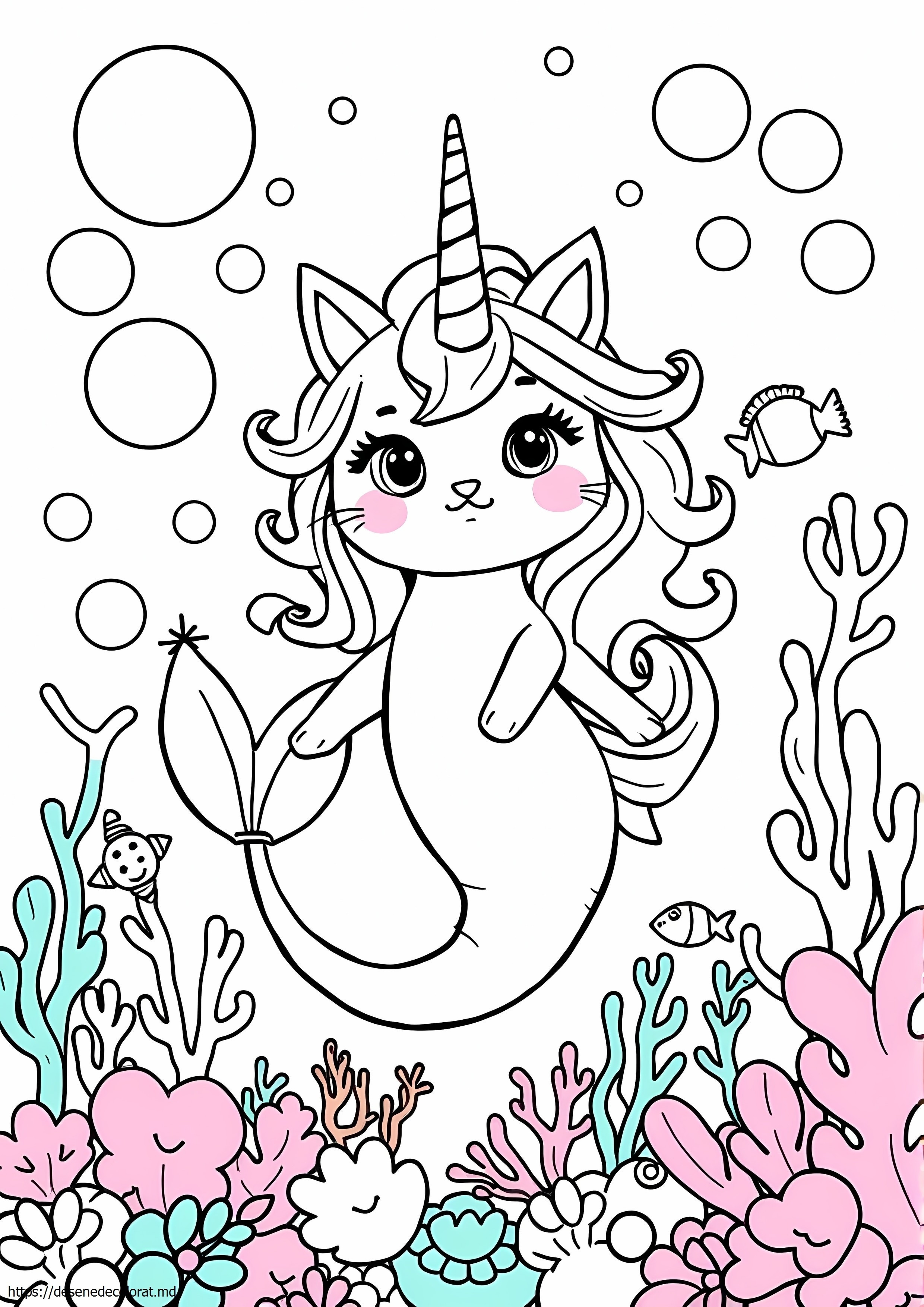Pisica unicorn sirena