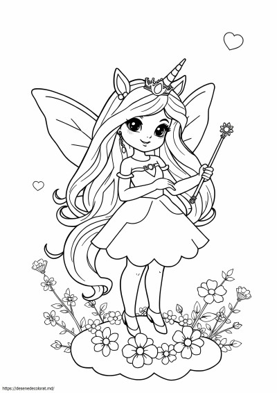 Prințesă zână unicorn