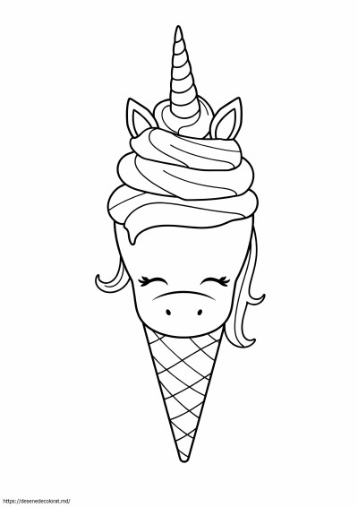 Cornet de inghetata unicorn