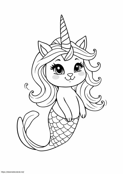Unicorn pisică sirenă