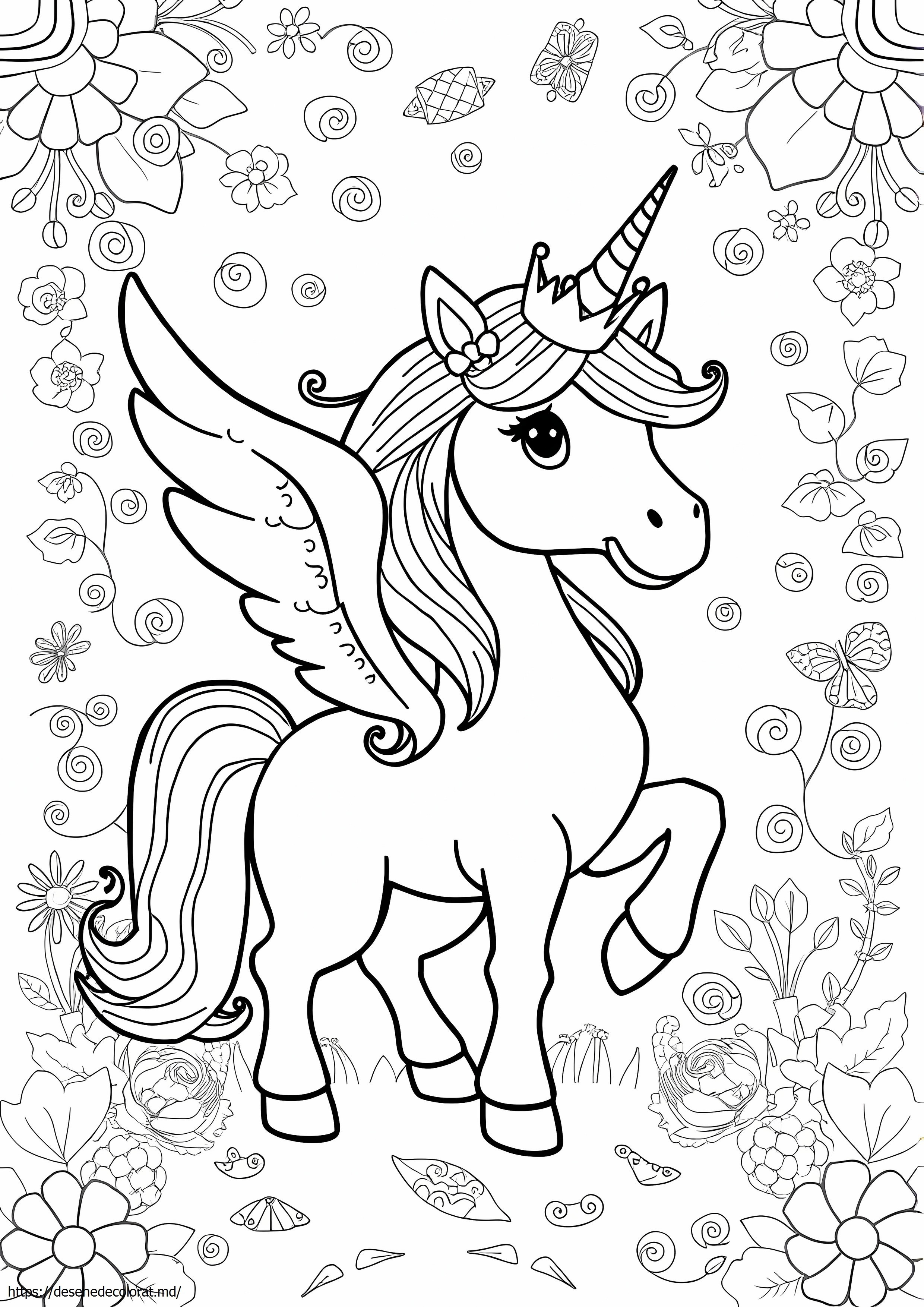 Unicorn cu coroană