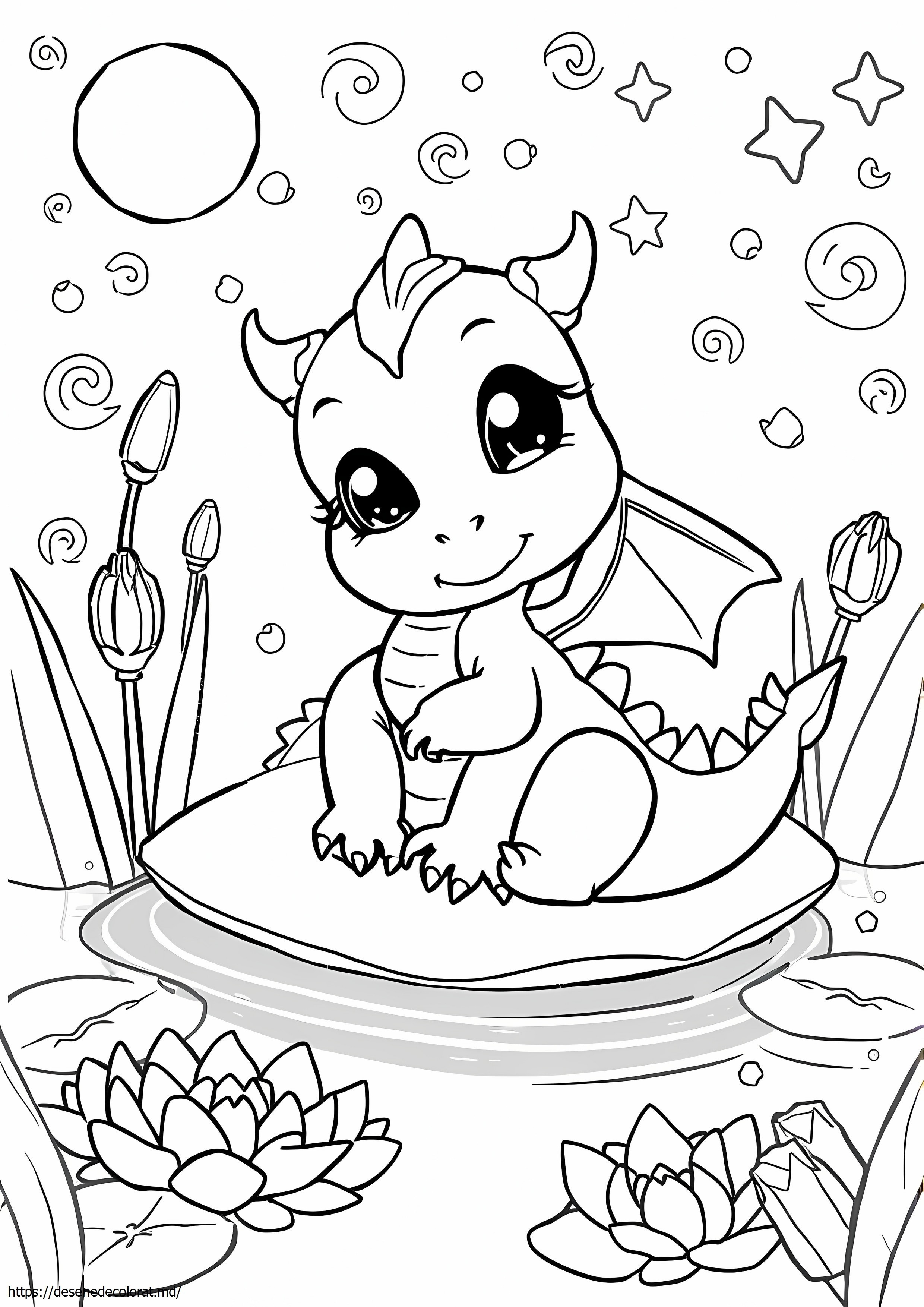 Dragon de apă drăguț copil dragon