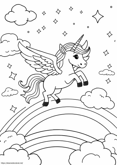 Unicorn înaripat pegasus