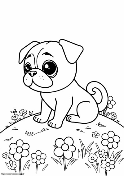 Drăguț cățeluș pug