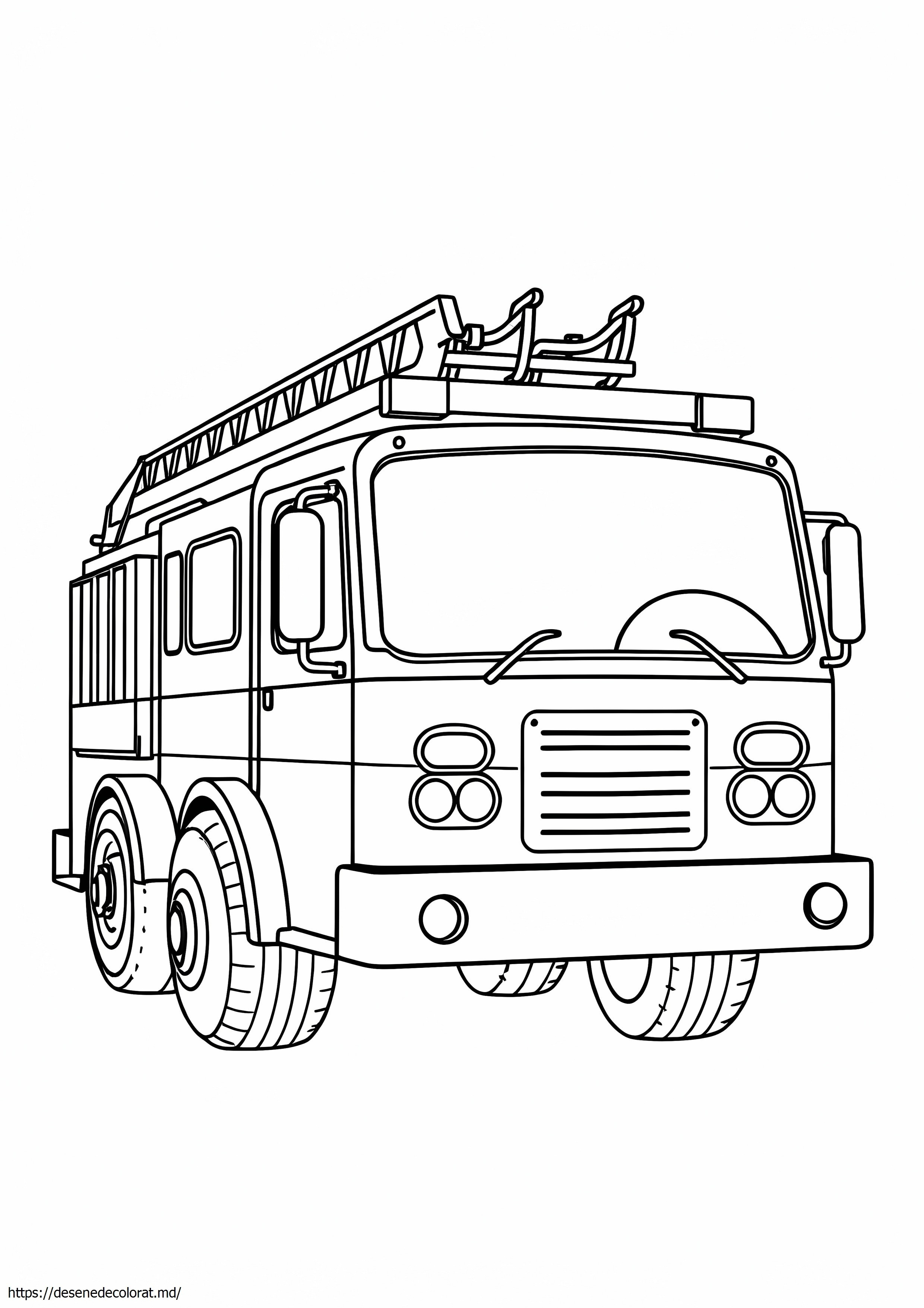 Desen ușor camion de pompieri