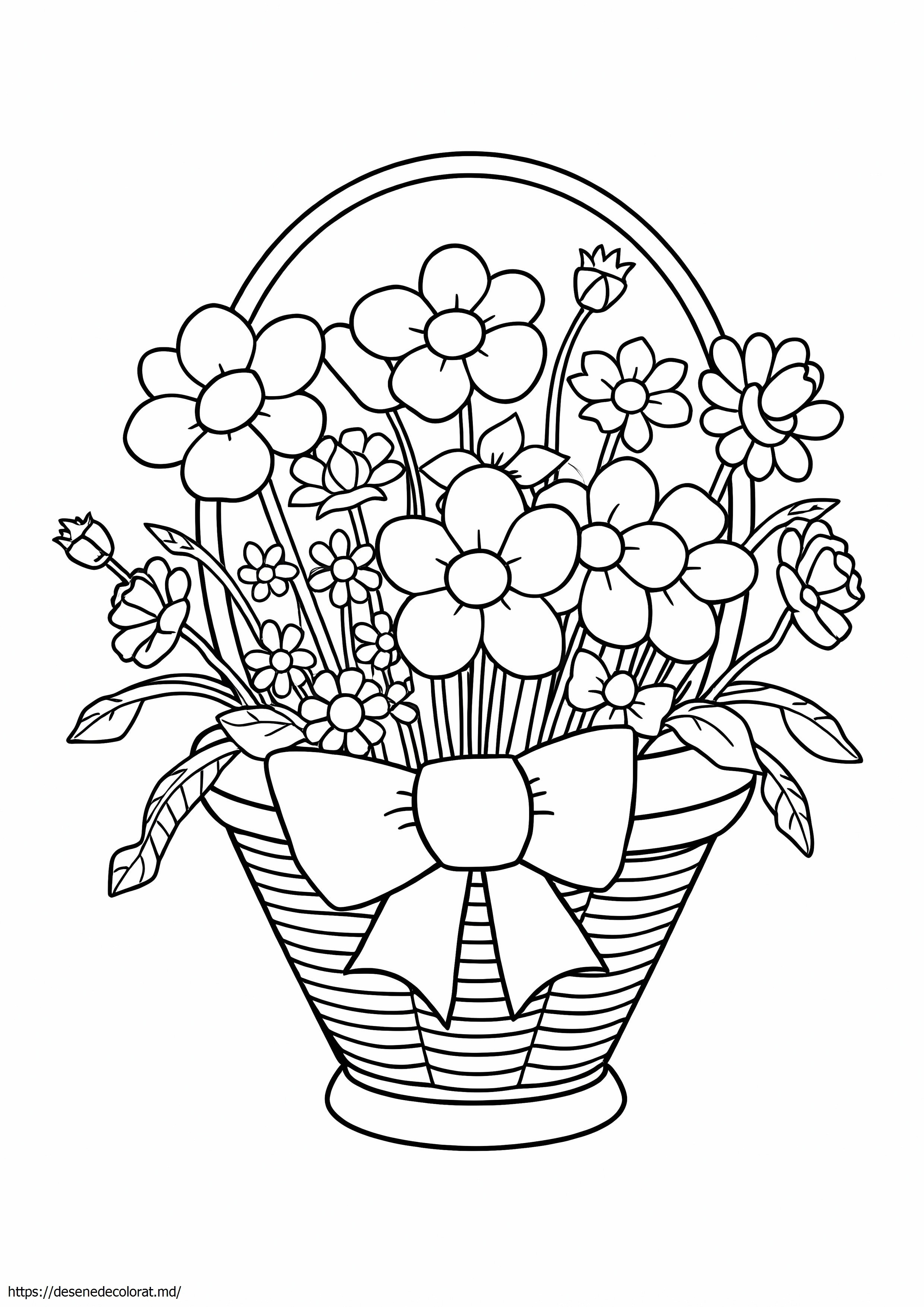 Coș cu flori