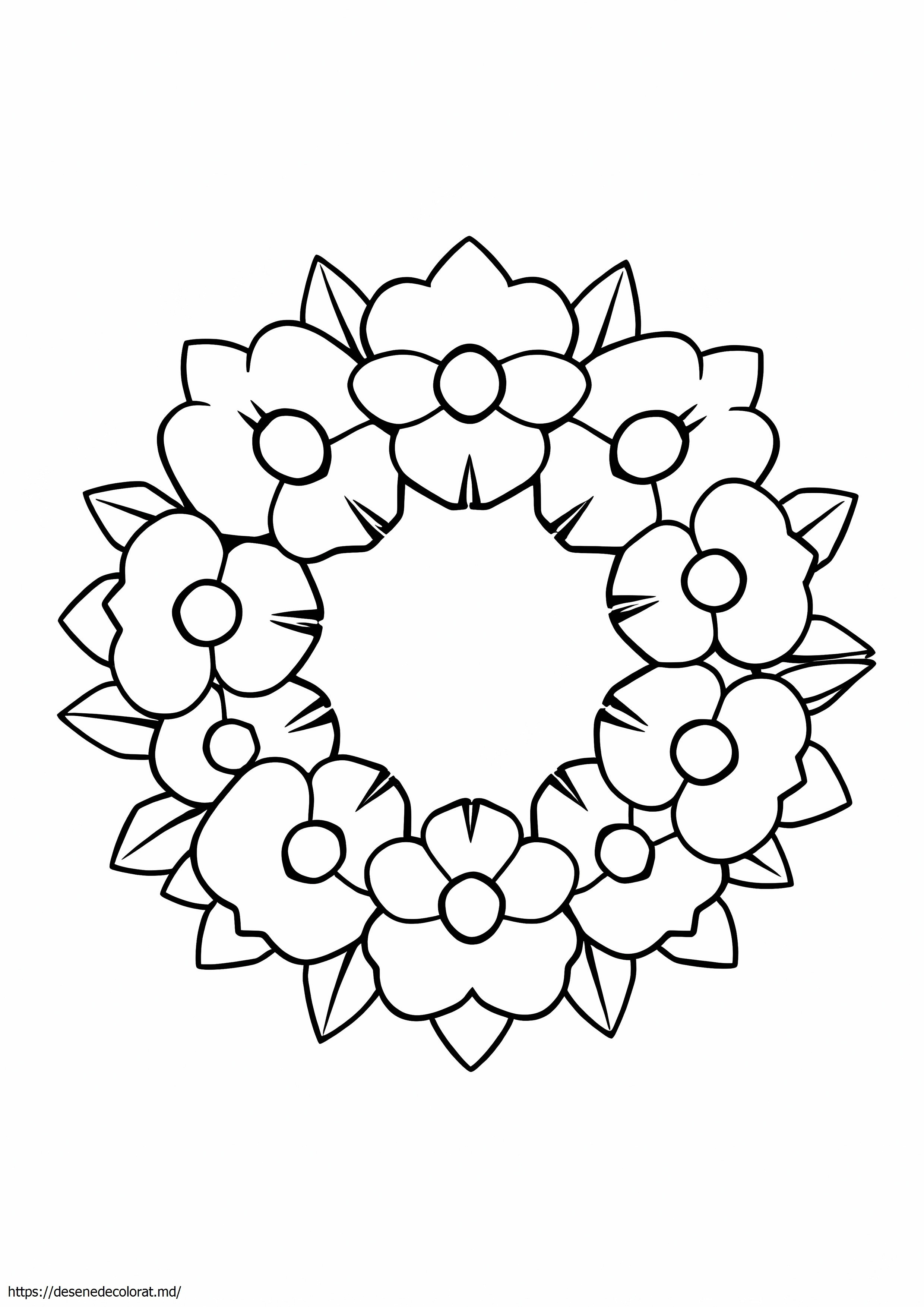 Coroană de flori simplă