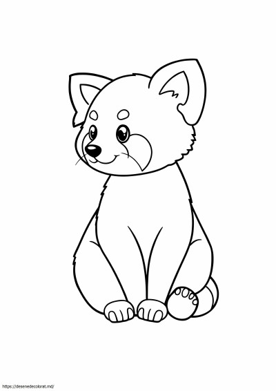 Panda roșu drăguț ușor