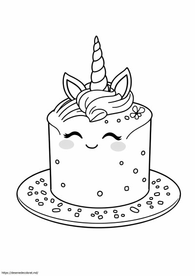 Drăguț tort cu unicorn