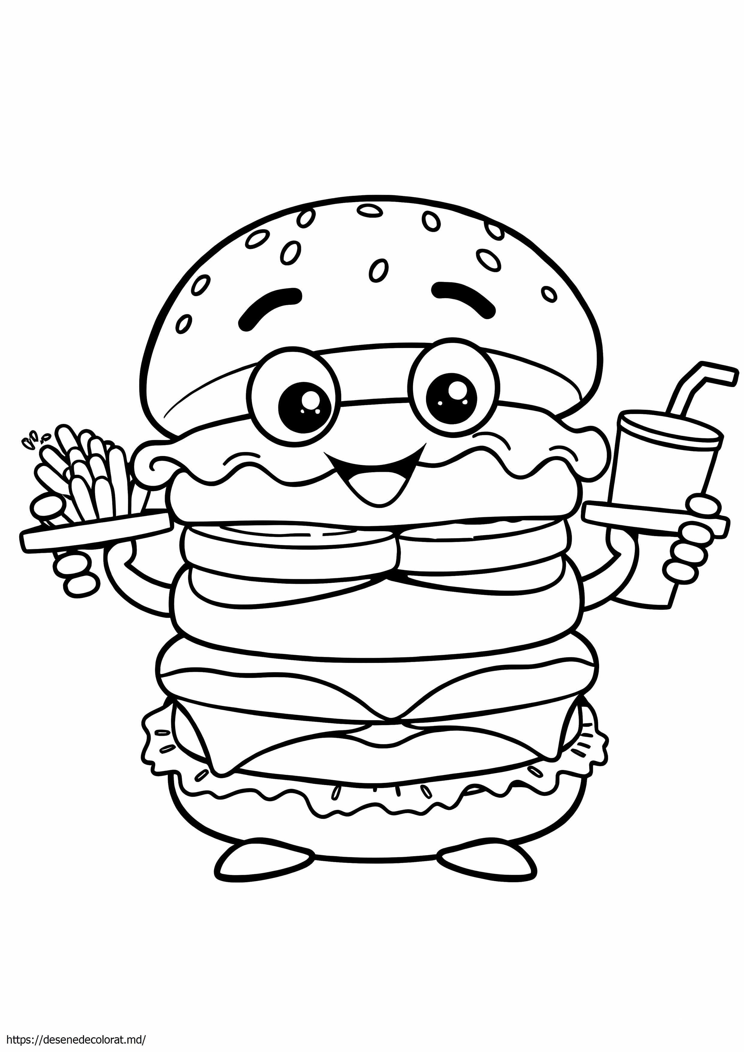Mâncare drăguț hamburger