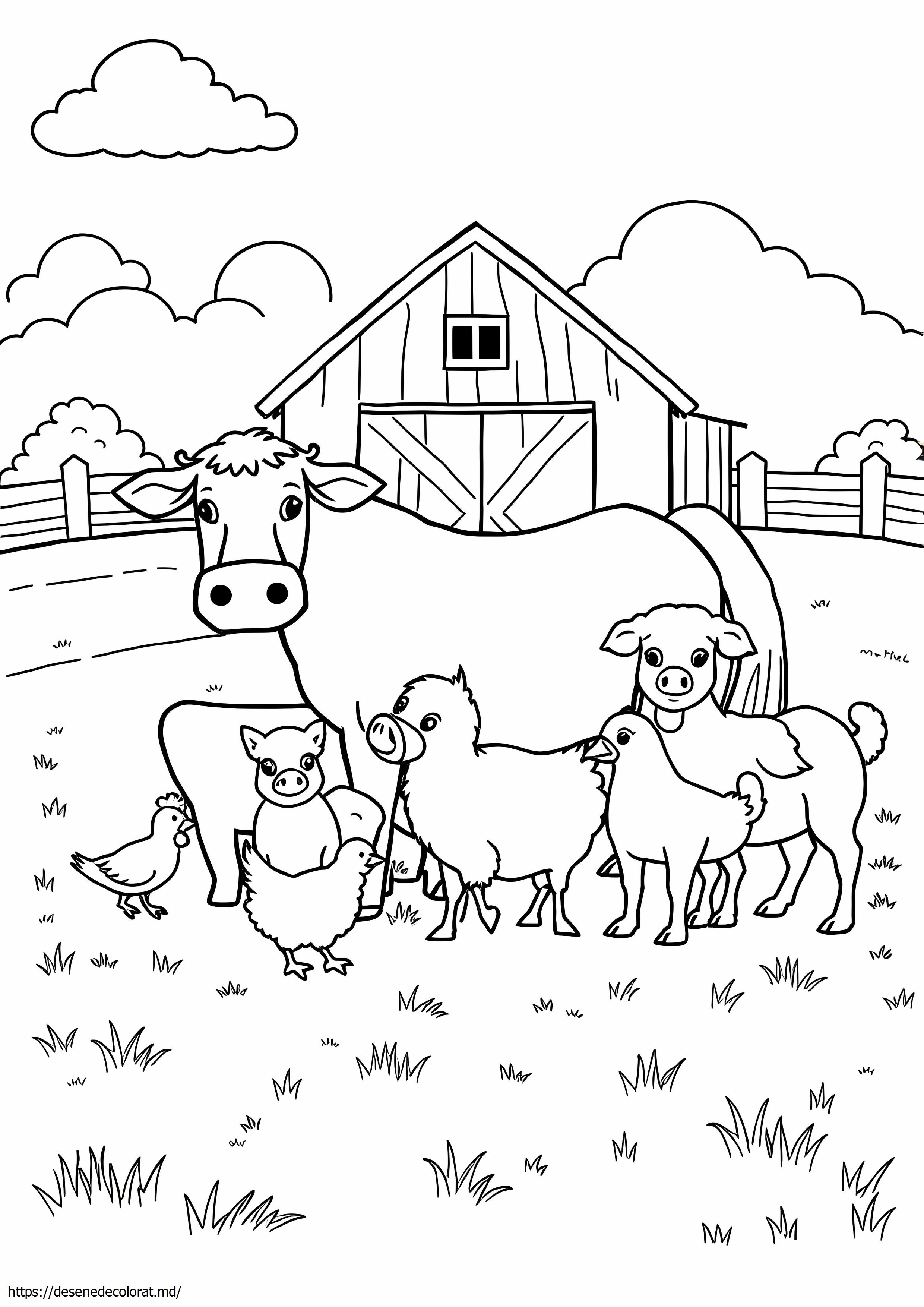 Animalele de fermă și puii lor