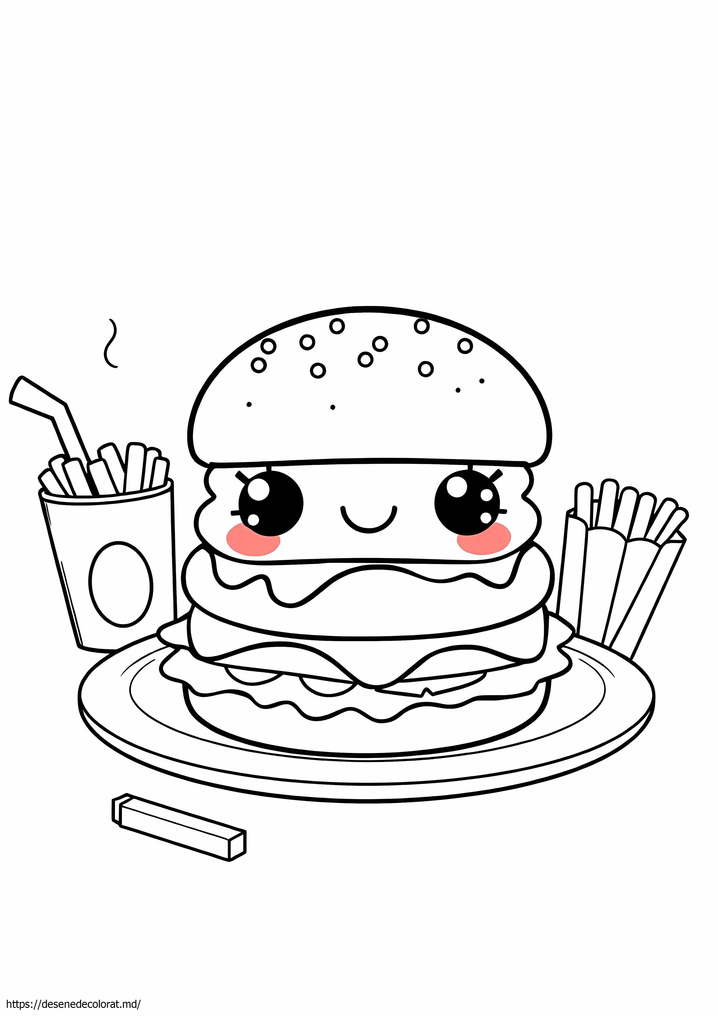 Burger kawaii