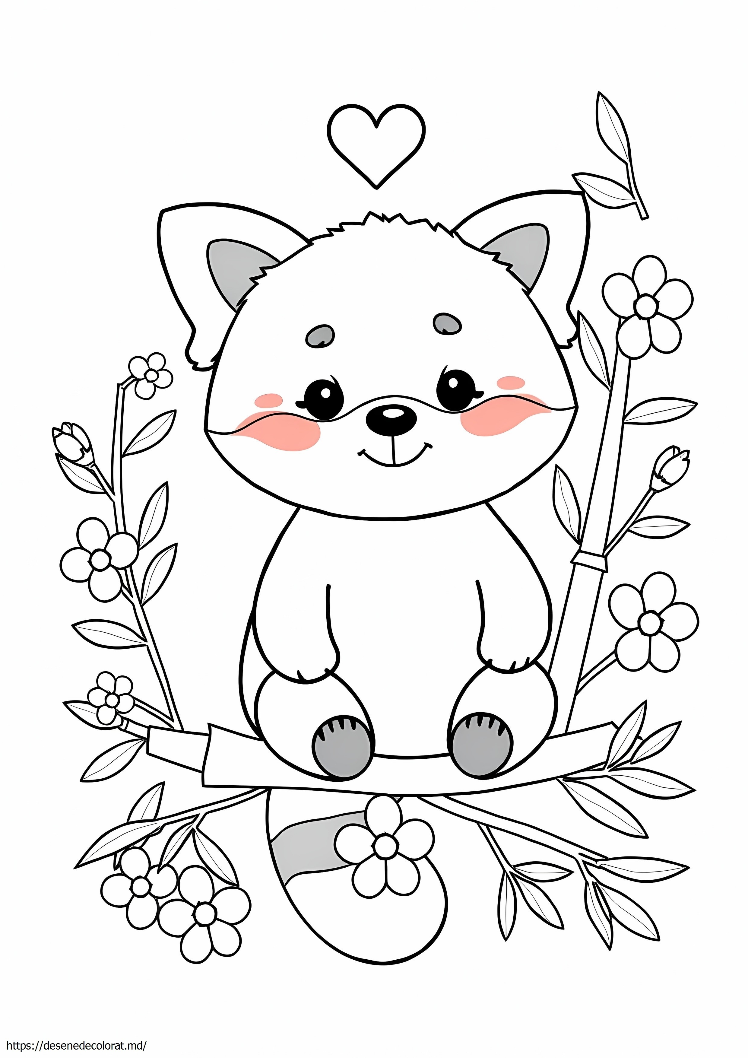 Panda roșu kawaii