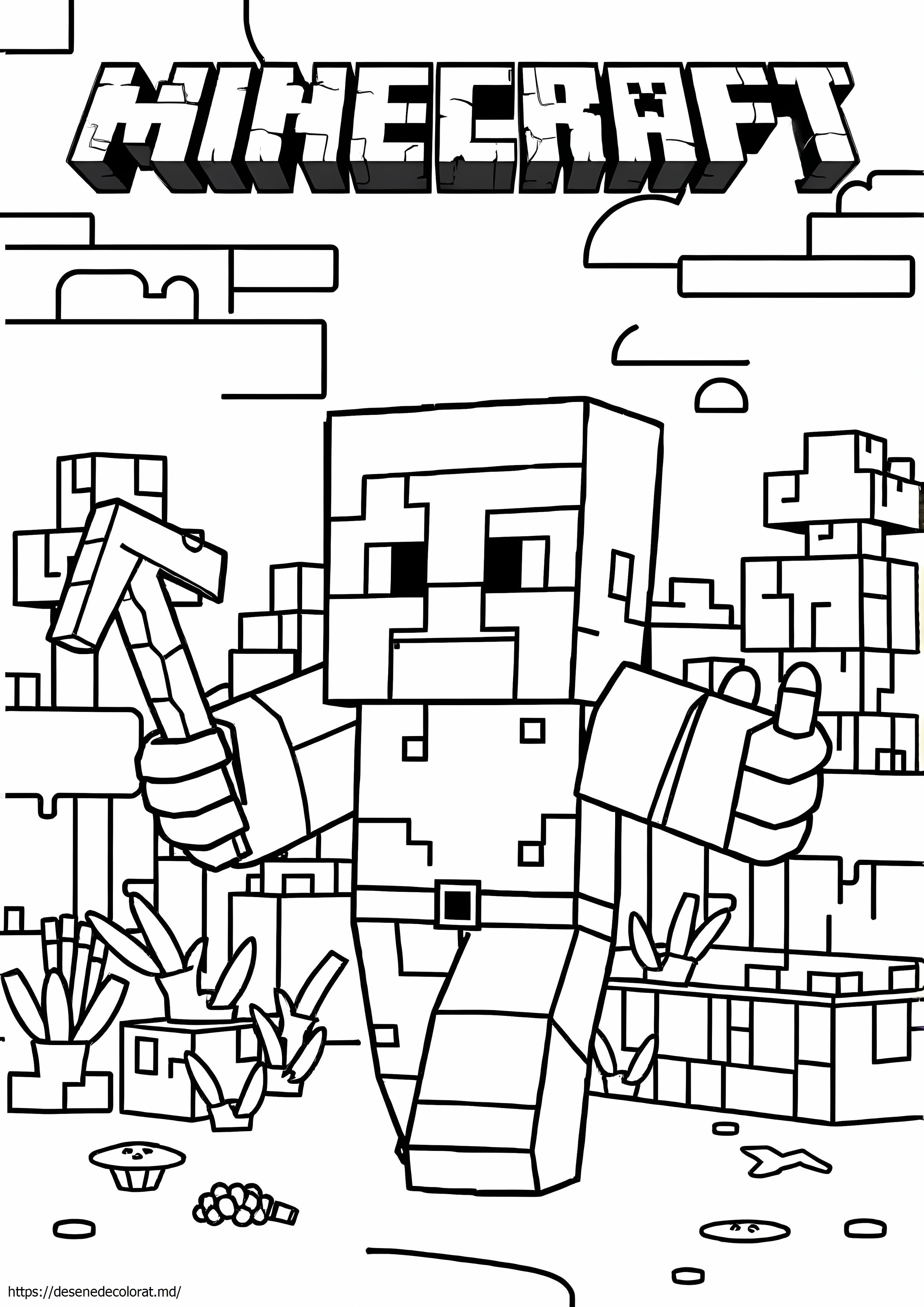 Colorează după număr minecraft