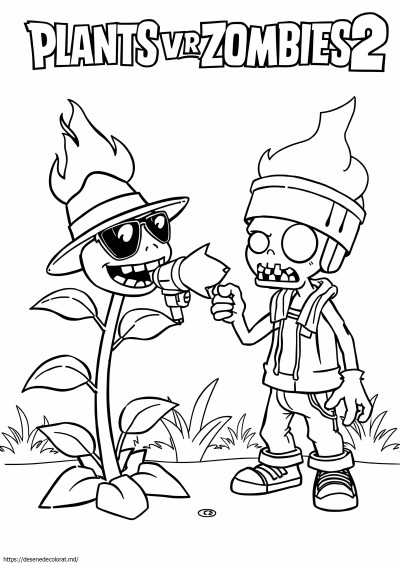 Fire Peashooter Plants vs Zombies 2