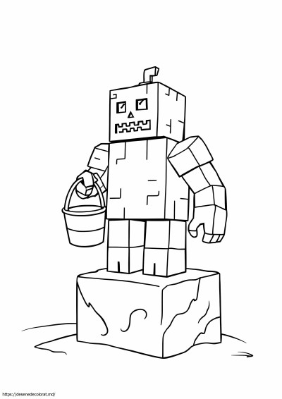 Golem de zăpadă minecraft