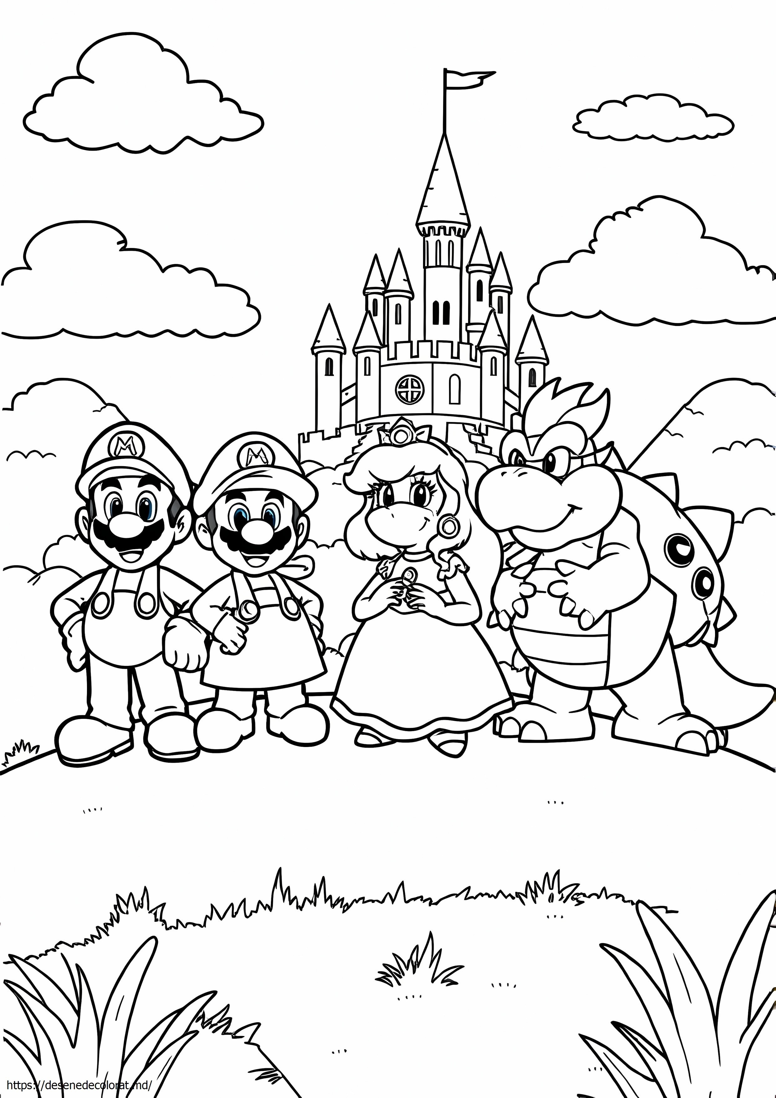 Personaje mario de hârtie