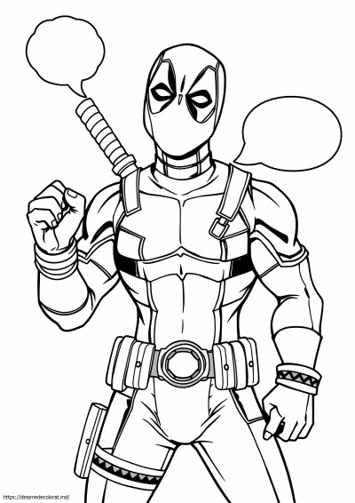 Colorează-ți propriile pagini deadpool