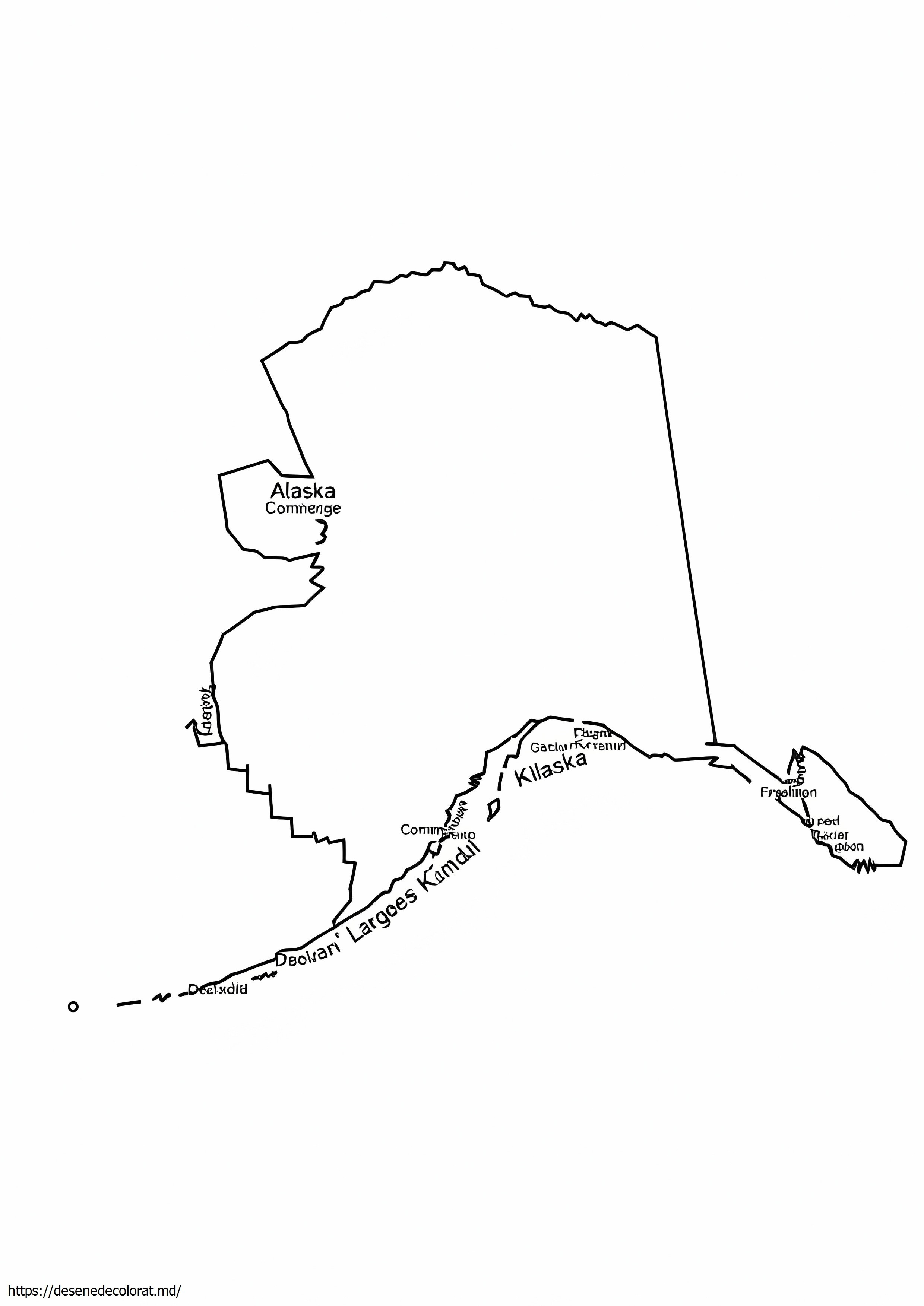 Harta statului alaska