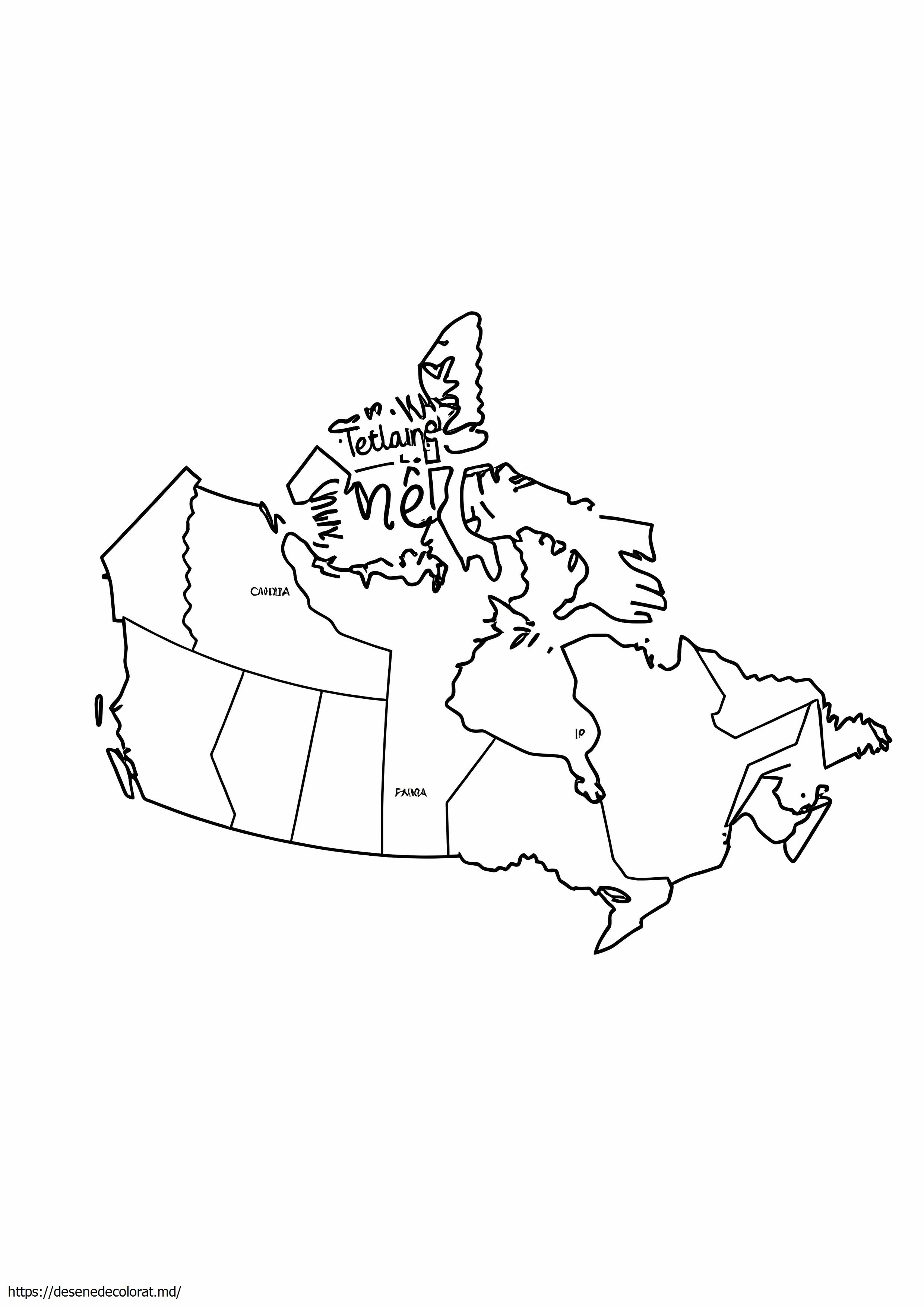 Etichetat harta Canadei
