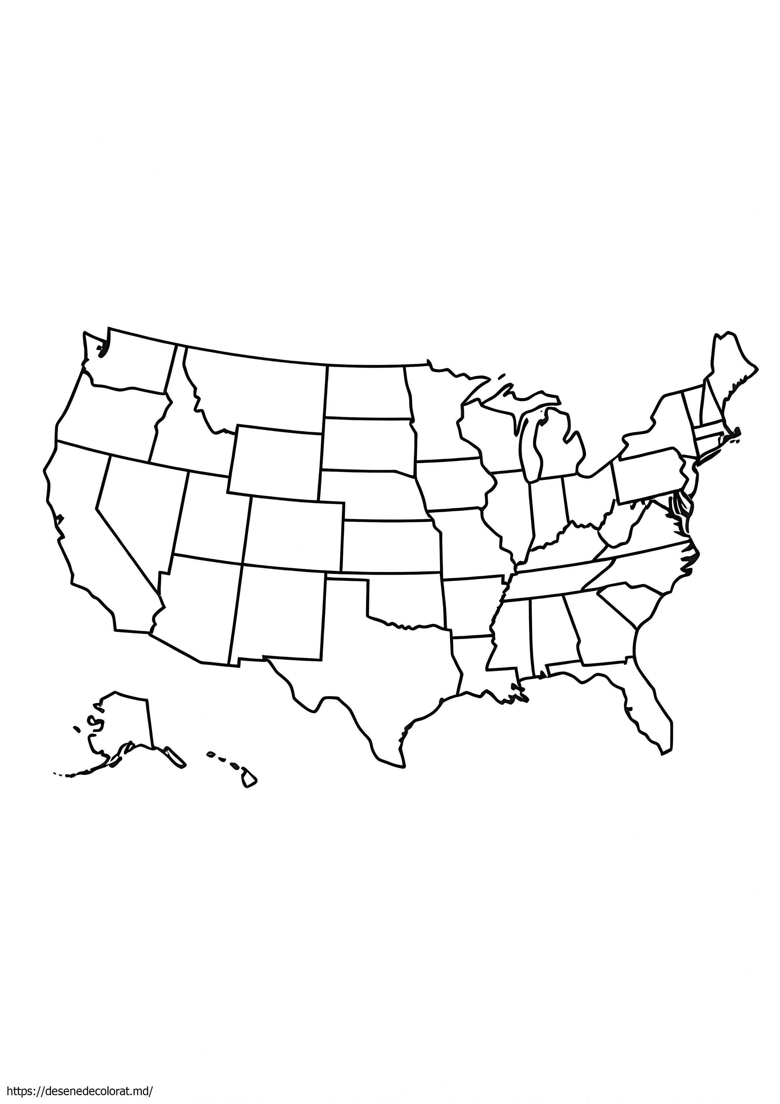 Harta Statelor Unite ale Americii